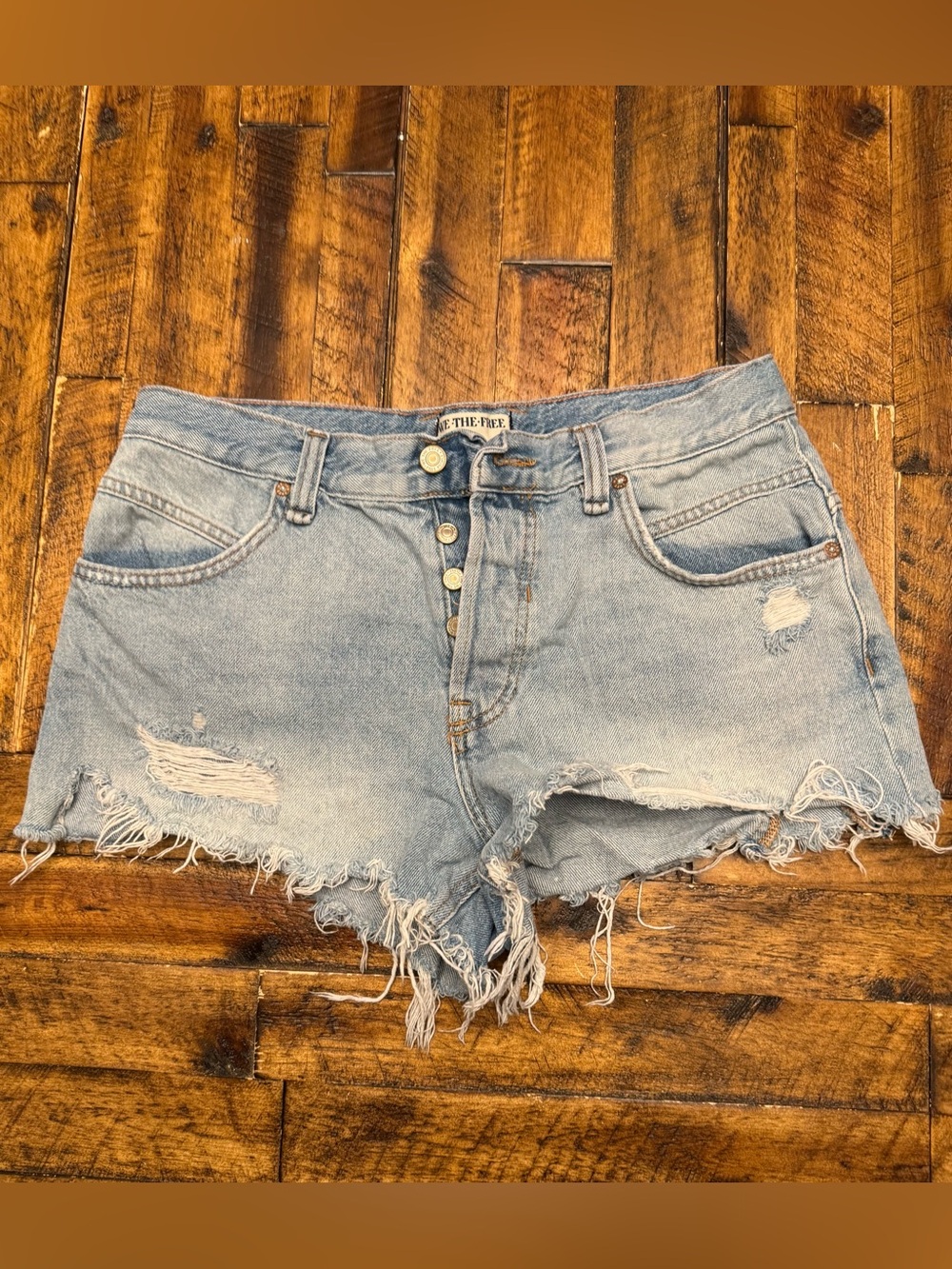 Free People We The Free Now or Never Denim Cutoff Shorts Size 29